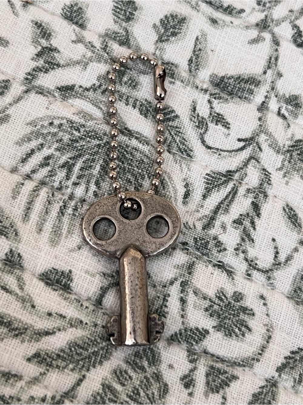 Fossil Silver Key Charm - Picture 2 of 3